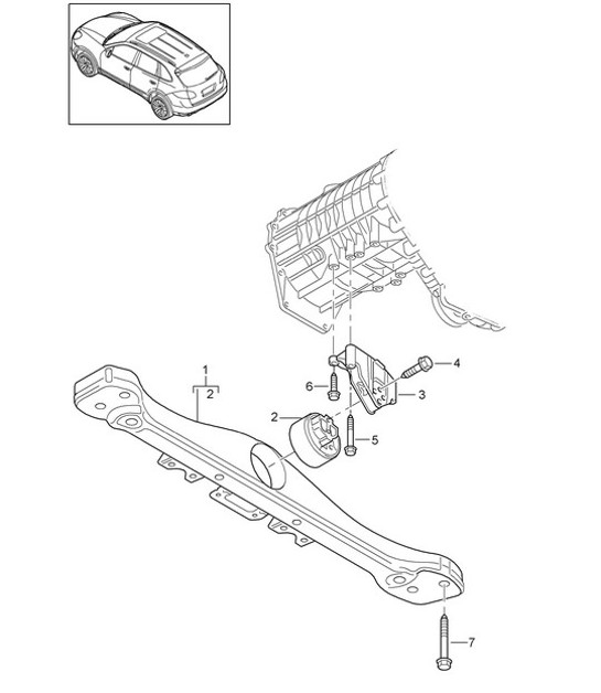 Diagram 307-000 Porsche Cayman GT4 3.8L 2015-16 Transmisión