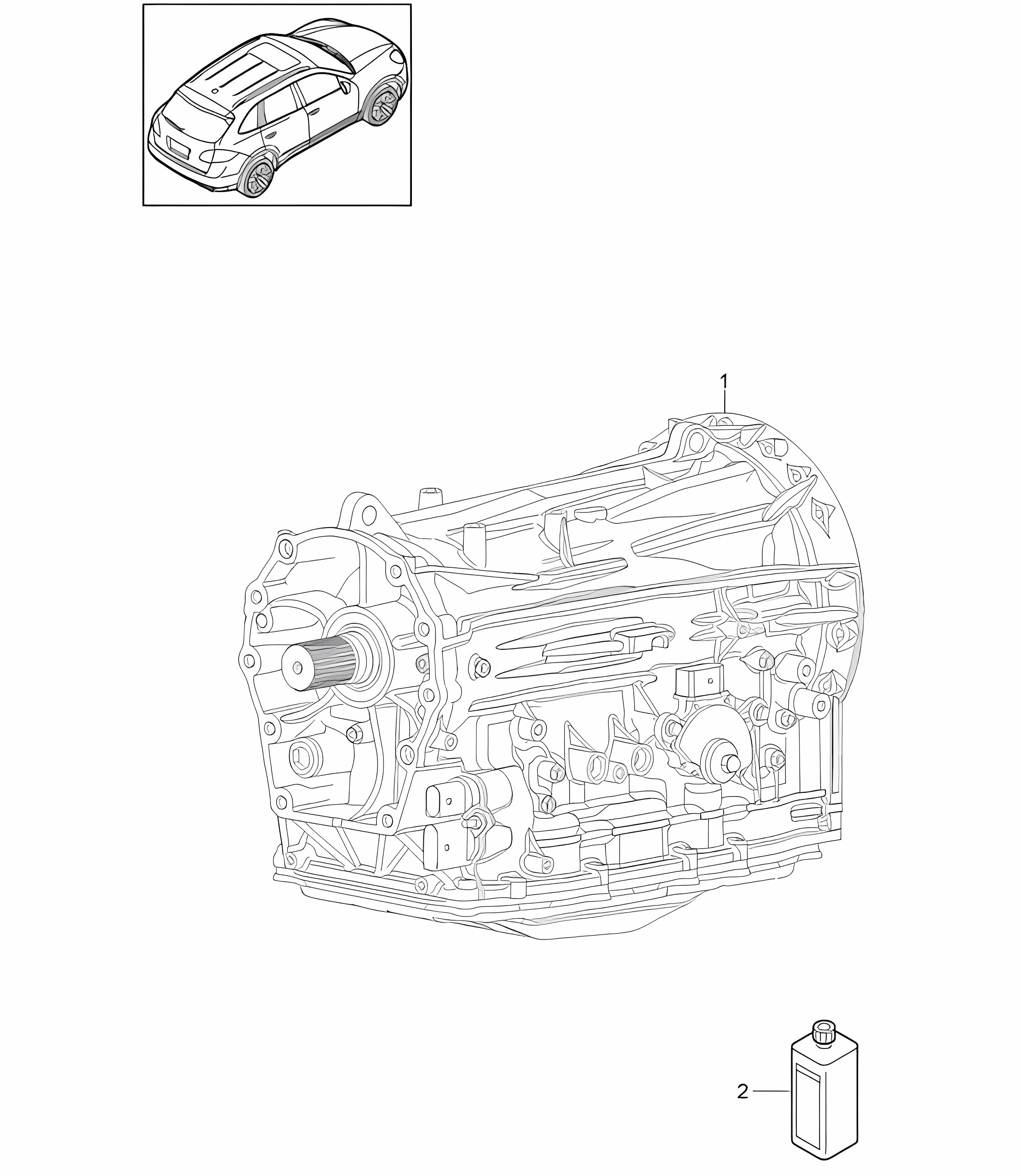 Replacement transmission / Tiptronic (PR:G1G) Cayenne 92A (958) >>2014
