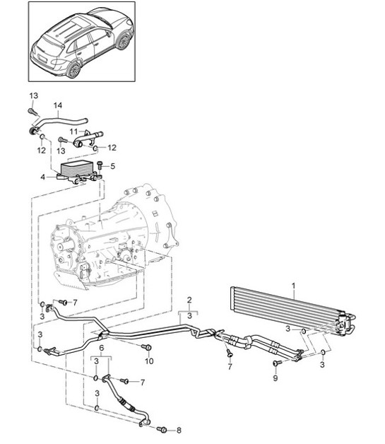 Diagram 360-020 Porsche 968 3.0L 1992-94 Übertragung