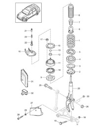 Suspension / Steel (PR:1BA,1BH, 1BW,1BZ) Cayenne 92A (958) 2015>>