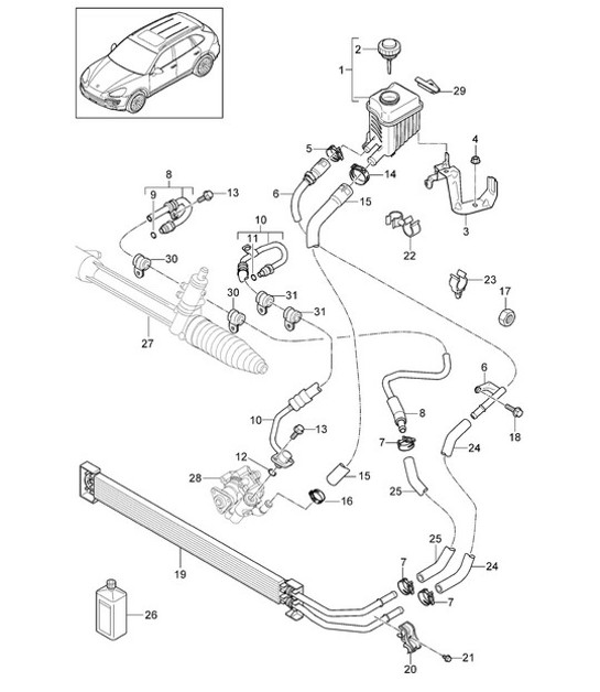 Diagram 403-010 Porsche 944 2.5L 8V 1982-87 