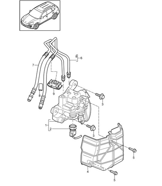 Diagram 501-005 Porsche 997 MK1 GT3 / GT3 RS 2007-09 Rear Axle
