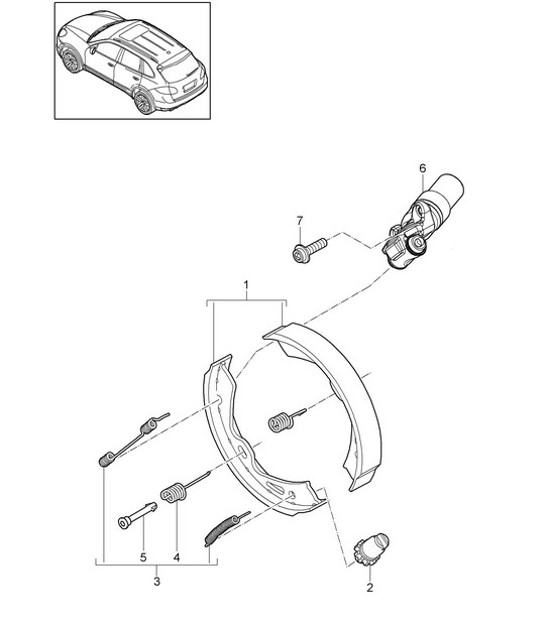 Diagram 603-010 Porsche 997 MK1 Carrera 2 3.6L 2005-08 Wheels, Brakes