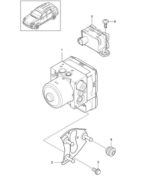 Diagram 605-002 Porsche Cayman 718 2.0L Manual (300 Bhp) Wheels, Brakes