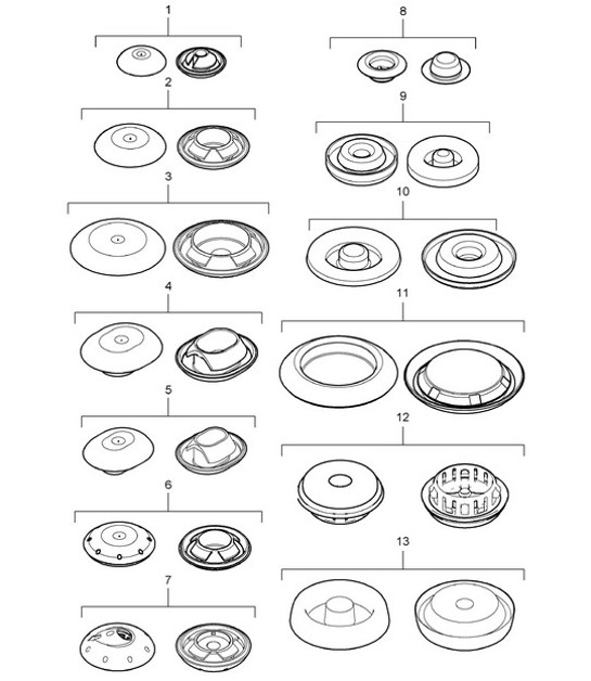 Diagram 801-002 Porsche 957 Cayenne S / GTS 4.8L 2007-10 Body