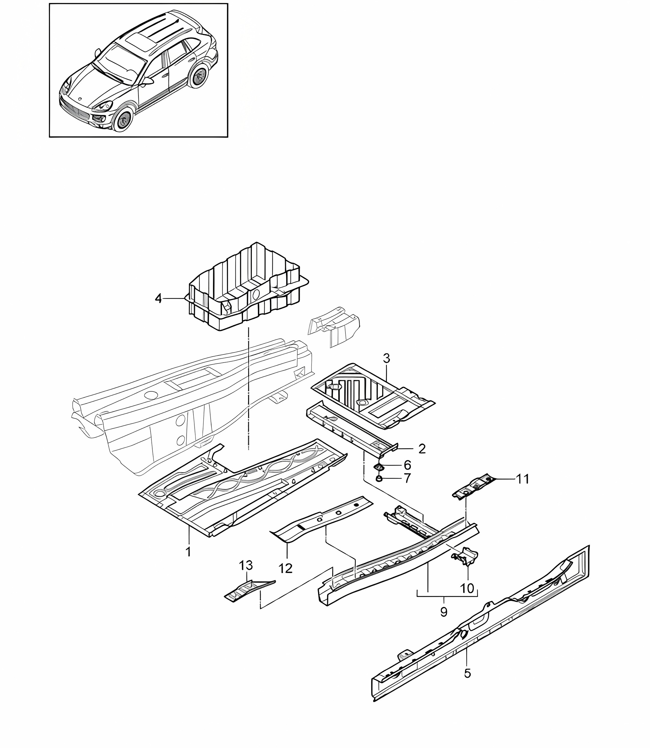 Floor - CENTER - Cayenne 92A (958) 2011-18