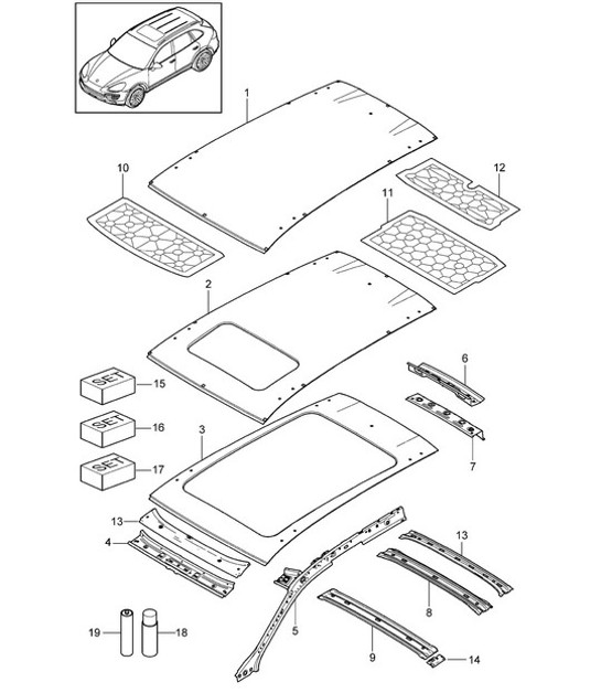 Diagram 801-045 Porsche Macan (95B) MK1 (2014-2018) Body