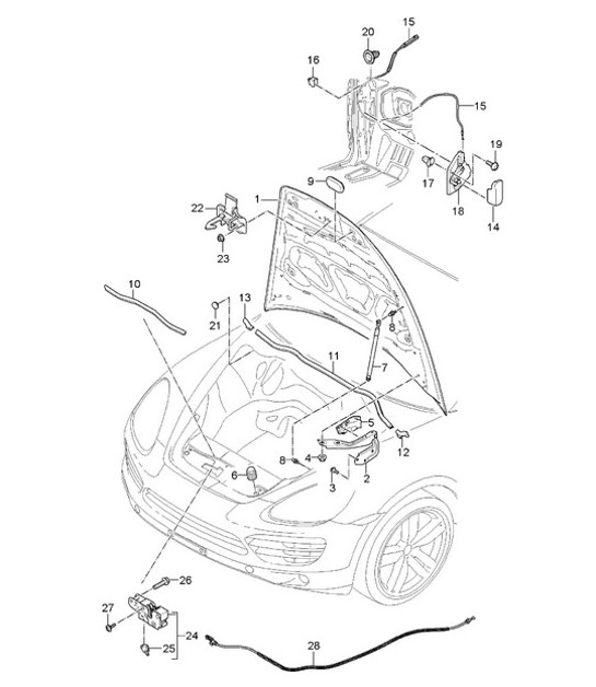 Diagram 803-000 Porsche 997 MK1 TURBO 2007-09 Carrozzeria