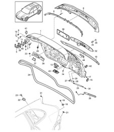 Rear lid Cayenne 92A (958) 2011-18