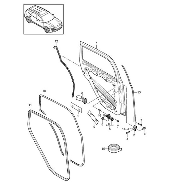 Diagram 804-005 Porsche 957 Cayenne S / GTS 4.8L 2007-10 Body