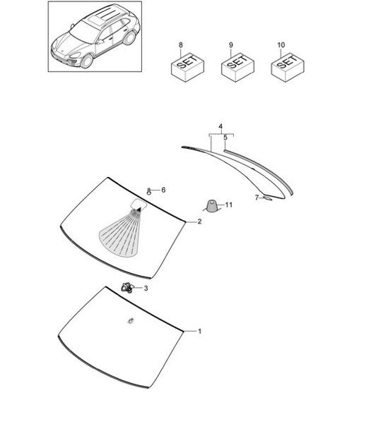 Diagram 805-001 Porsche 993 (911) C4S 1994-97 Body
