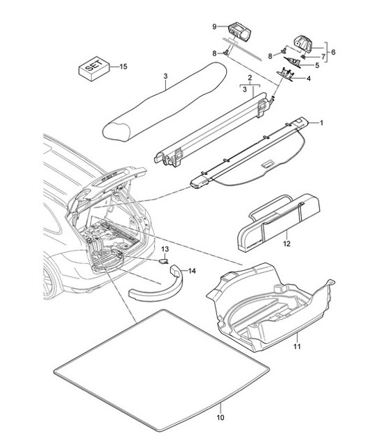 Diagram 807-055 Porsche Cayenne 92A (958) 2010-2017 Body