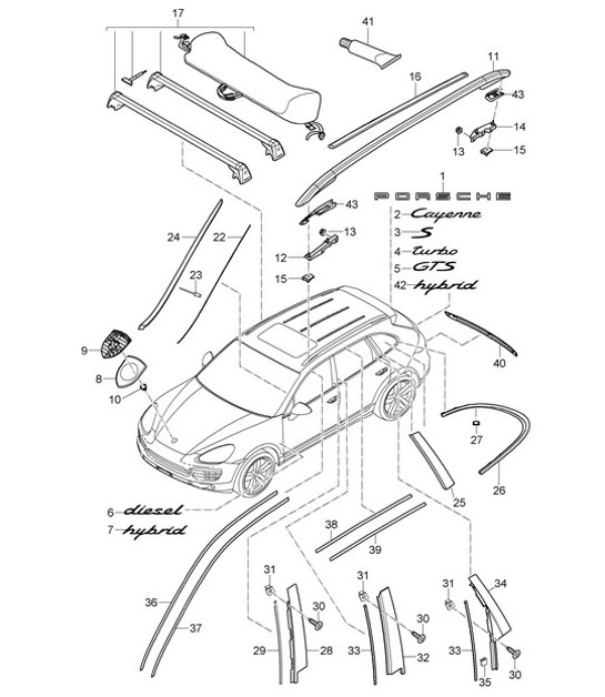 Diagram 810-000 Porsche 911 & 912 (1965-1989) Body