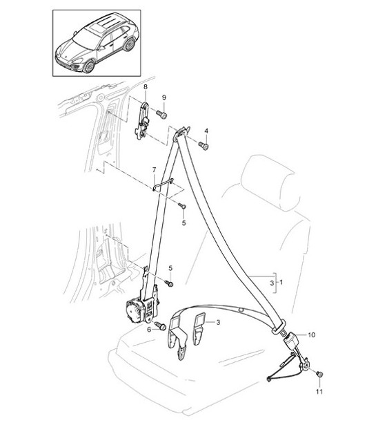Diagram 812-000 Porsche 993 (911) C2 1994-97 Body