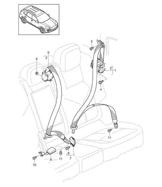 Diagram 812-005 Porsche 997 (911) MK2 2009-2012 Body