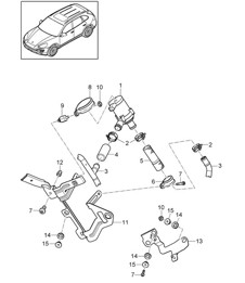 Heater / Pump / Intake manifold (PR:D11, China) Cayenne 92A (958) 3.0L petrol 2011-18