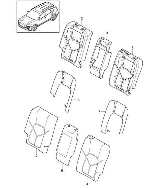 Diagram 817-050 Porsche 970.1 Panamera S V8 4.8L 2009-13 Body