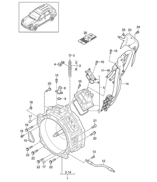Diagram 901-012 Porsche Macan (95B) MK1 (2014-2018) Electrical equipment