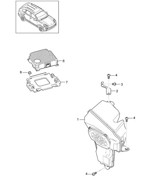 Diagram 901-024 Porsche Macan (95B) MK1 (2014-2018) Electrical equipment