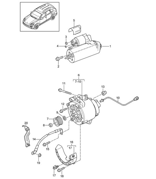 Diagram 902-003 Porsche Boxster 981 Spyder 3.8L 2016 Electrical equipment