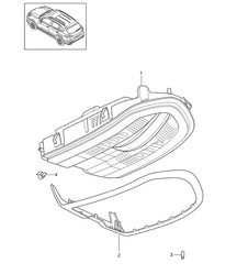 Console / Roof (see workshop manual) Cayenne 92A (958) 2014- 2016