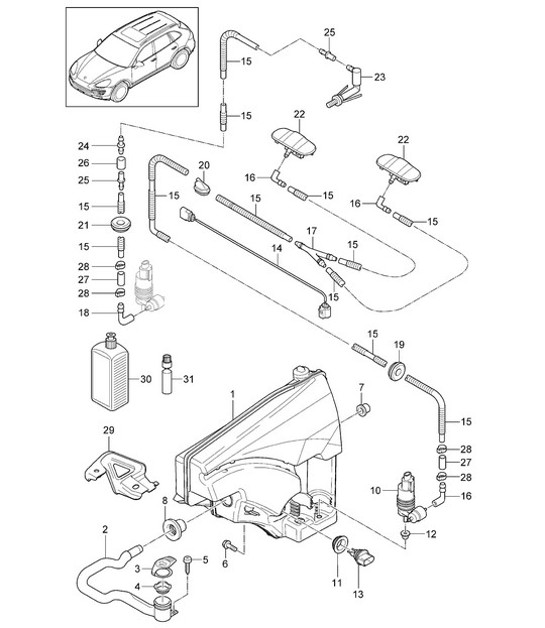 Diagram 904-010 Porsche Macan (95B) MK1 (2014-2018) Elektrische apparatuur
