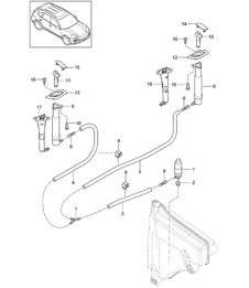 Headlight washer system (PR:8X1) Cayenne 92A (958) 2011-18