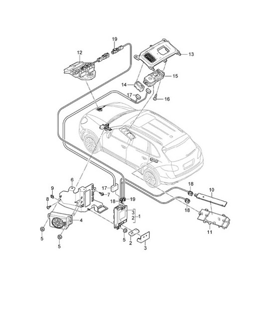 Diagram 911-005 Porsche Cayman 718C (982C) 2017>> Electrical equipment