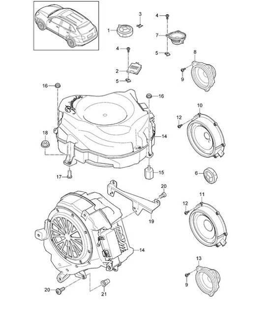 Diagram 911-006 Porsche 997 (911) MK2 2009-2012 Electrical equipment