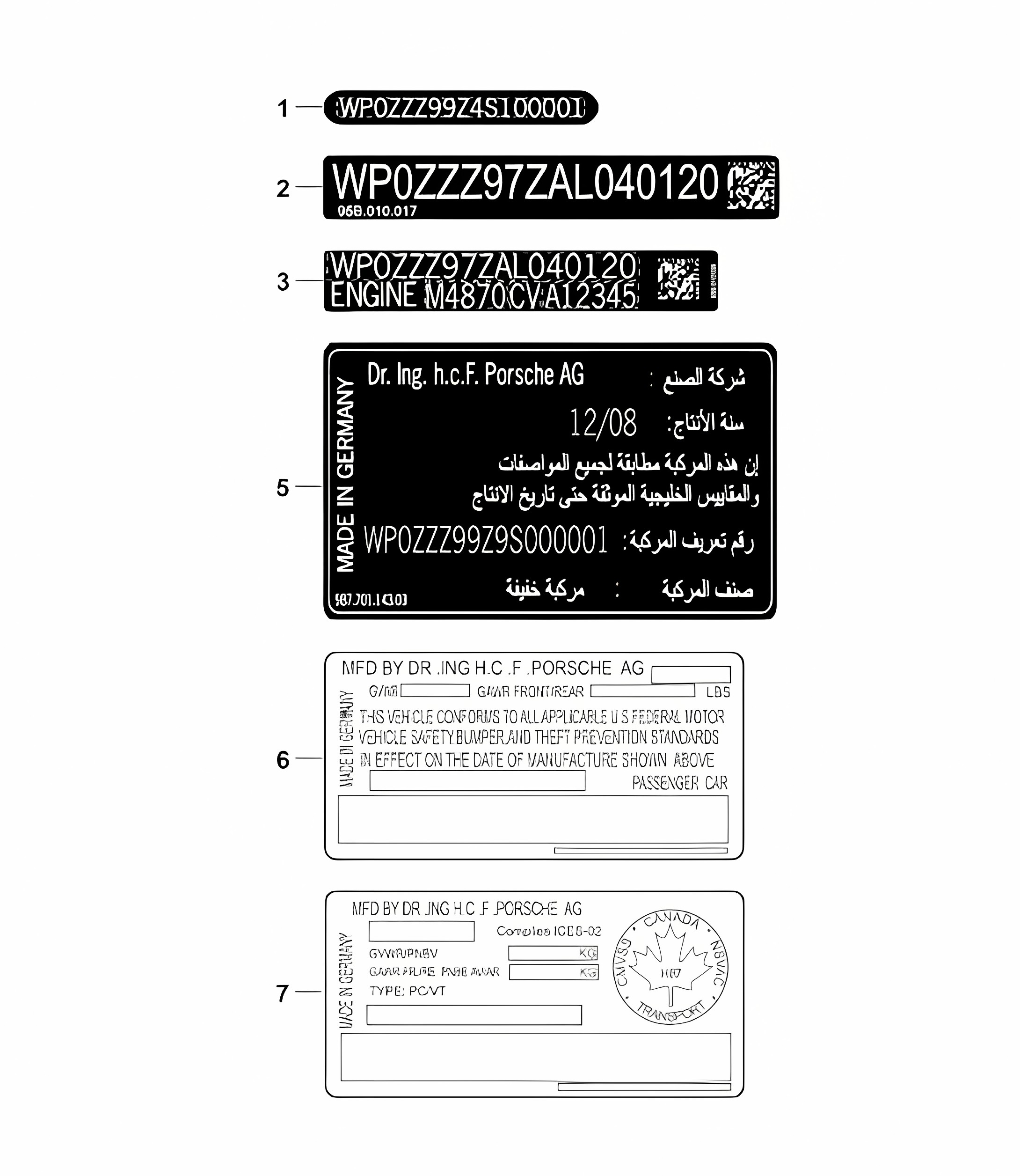 Signs / notices 95B.1 Macan 2014-18
