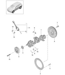 Crankshaft conrod (Model: CNCC,CNC, CYNA,CYPA, CYP,CYNB) 95B.1 Macan 2.0L 2014-18