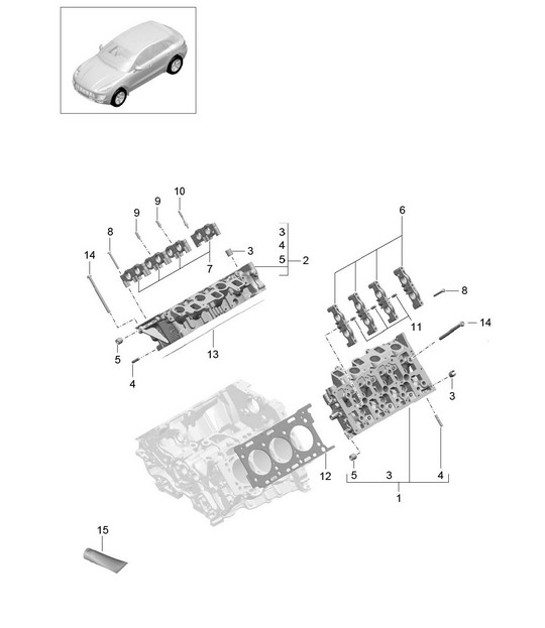 Diagram 103-005 Porsche 964 (911) C2 1989-93 Motor
