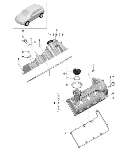 Diagram 103-020 Porsche 911 & 912 (1965-1989) Engine
