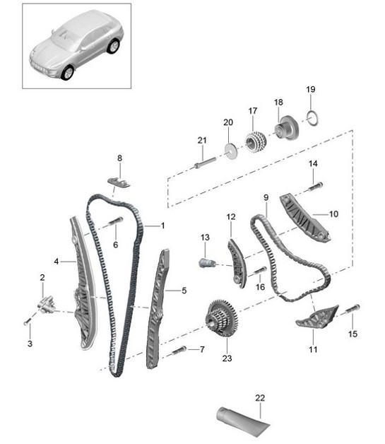 Diagram 103-090 Porsche Cayenne 9PA (955) 2003-2006 Motor