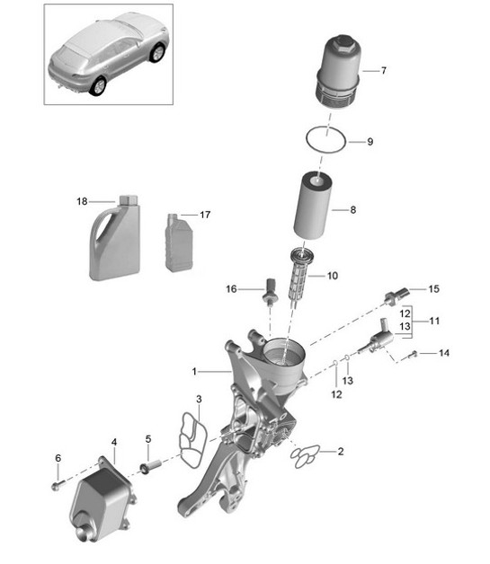 Diagram 104-050 Porsche 991 (911) MK1 2012-2016 Engine