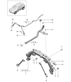 Sistema de refrigeración de refrigerante (Modelo: CTMA,CTM, CTLA,CTL, DCNA,DCN, DHKA,DHK) 95B.1 Macan 3.0L / 3.6L 2014-18