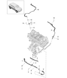 Coolant cooling system (Model: CNCC,CNC, CYNA,CYNB, CYPA,CYP) 95B.1 Macan 2.0L 2014-18