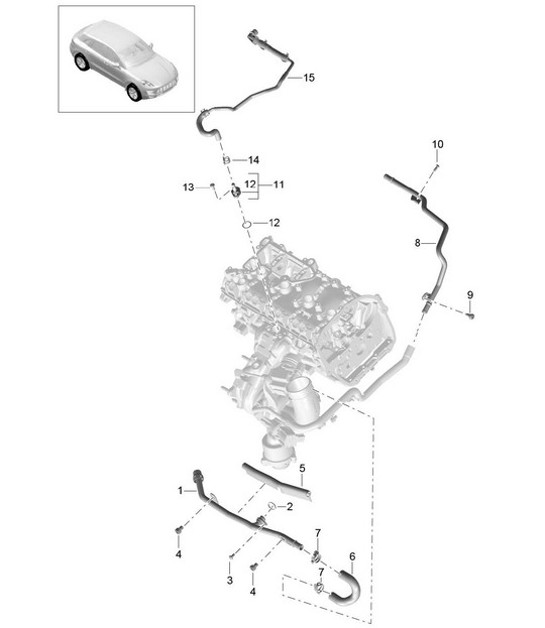 Kühlmittelkühlsystem (Modell: CNCC, CNC, CYNA, CYNB, CYPA, CYP) 95B.1 Macan 2.0L 2014-18