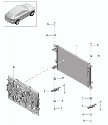 Sistema de refrigeración de refrigerante / Enfriador de refrigerante (Modelo: CNCC,CNC, CYNA,CYPA, CYP,CYNB+ PR:B0N) 95B.1 Macan 2.0L 2014-18