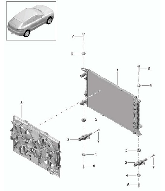 Diagram 105-038 Porsche 968 3.0L 1992-94 Motor