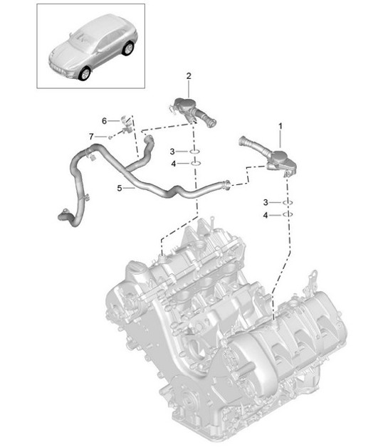 Diagram 107-015 Porsche Cayenne 9YA (E3) 2018-2023 