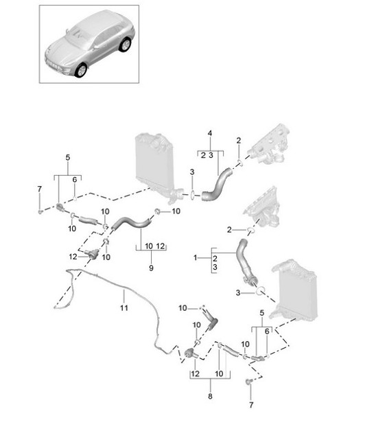 Diagram 107-080 Porsche Macan (95B) MK1 (2014-2018) Motor