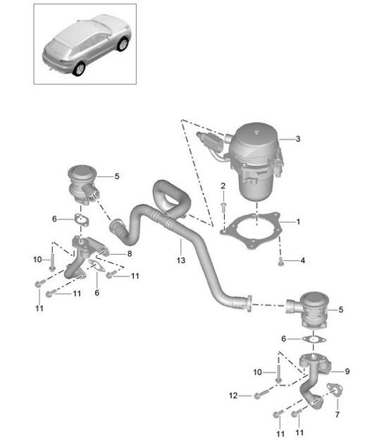 Diagram 108-000 Porsche 911 1987-1989 3.2L G50 Engine