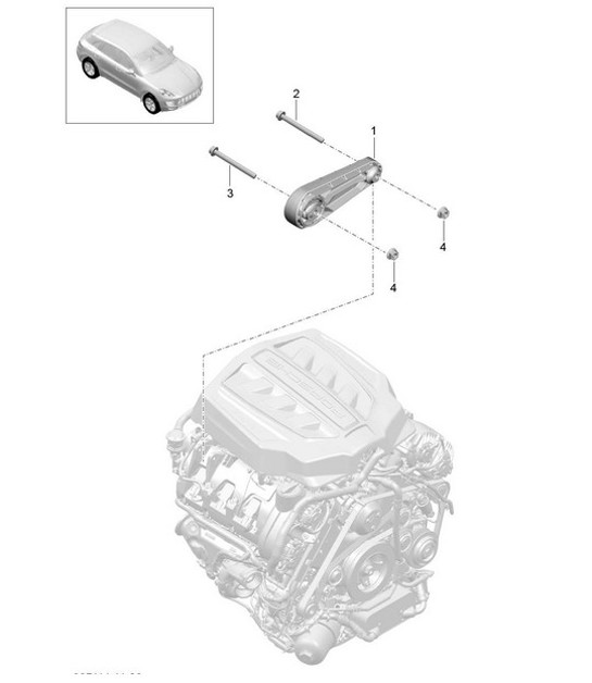 Diagram 109-000 Porsche Cayenne 9PA (955) 2003-2006 Motor
