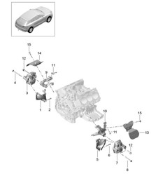 Engine lifting tackle - LOWER - (Model: CDUD,CTBA, CTBB,CTBC)  95B.1 Macan 3.0L Diesel 2014-18