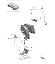 Turbocompresseur de gaz d'échappement (Modèle : CDUD, CTBA, CTBB, CTBC) 95B.1 Macan 3.0L Diesel 2014-18