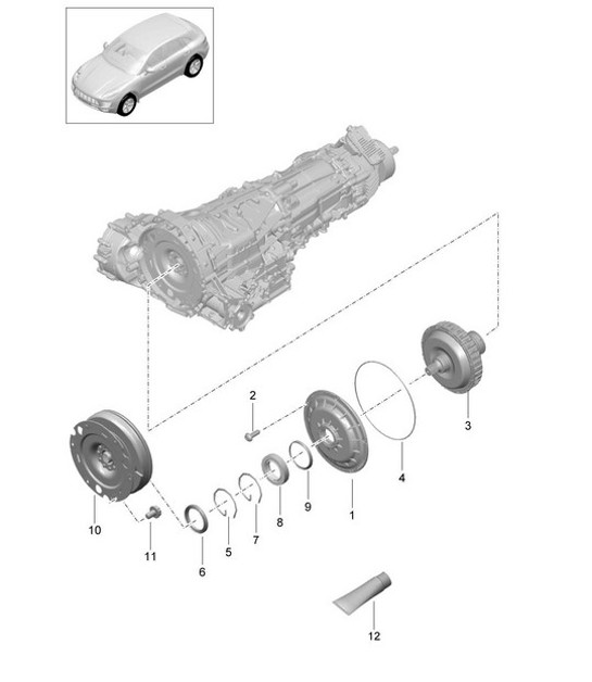 Diagram 301-000 Porsche Macan (95B) MK1 (2014-2018) Transmission