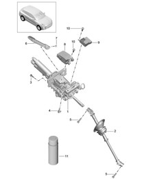 Steering column / Intermediate steering shaft 95B.1 Macan 2014-18