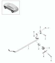 Anti-roll bar 95B.1 Macan 2014-18