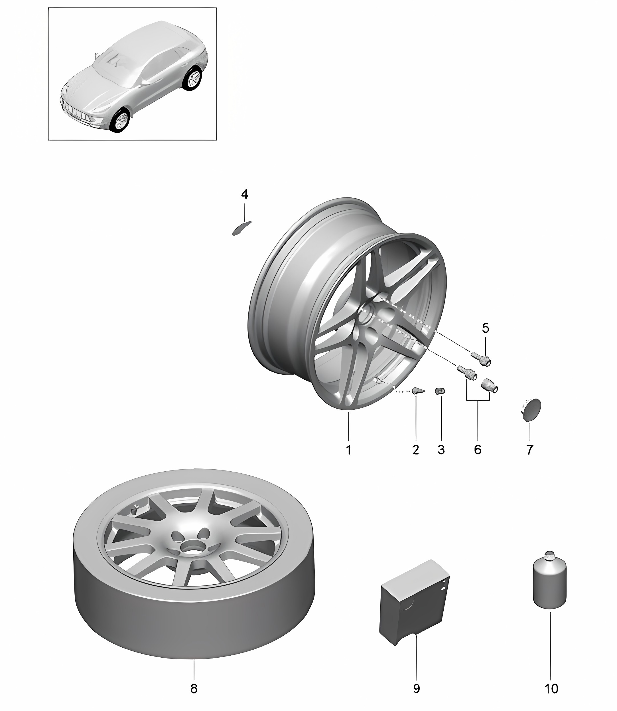 Wheels / Tyres 95B.1 Macan 2014-18